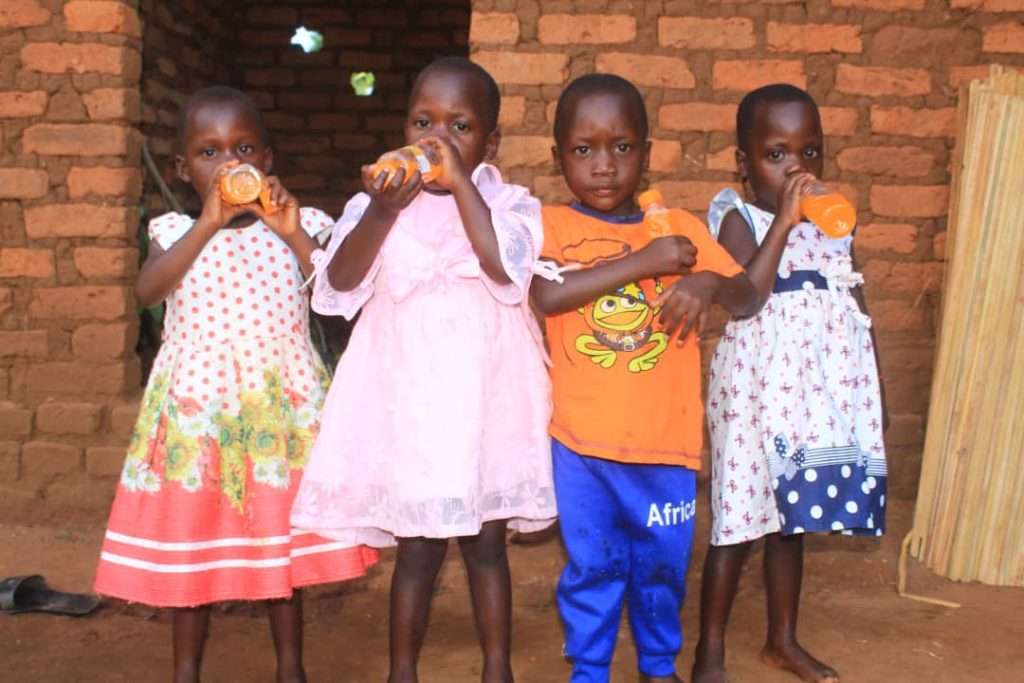 Sofiat's quadruplets in Kibaale, Uganda.