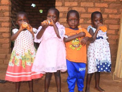 Sofiat's quadruplets in Kibaale, Uganda.
